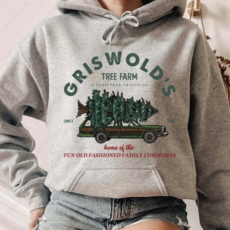Family Tree Print - Griswold's Tree Farm Hoodie Family Christmas