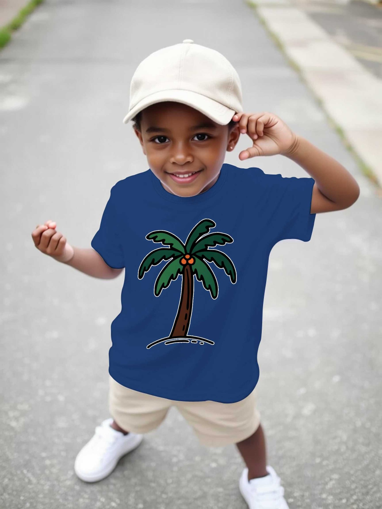 Cartoon Coconut Palm Tree Trop - Family Tree Print review and price