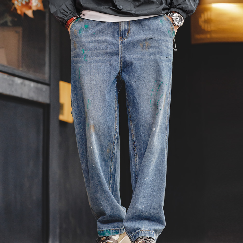 Maden Light Blue Splash-ink Gr - Levis Jeans 501 review and price